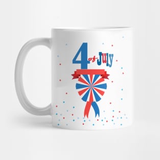 4th of July Happy Independence Day USA American Flag Patriotic Stars Blue Fireworks, Trendy Design. America flag us pattern, memorial day, veterans day, Father's day gifts and decoration collection Mug